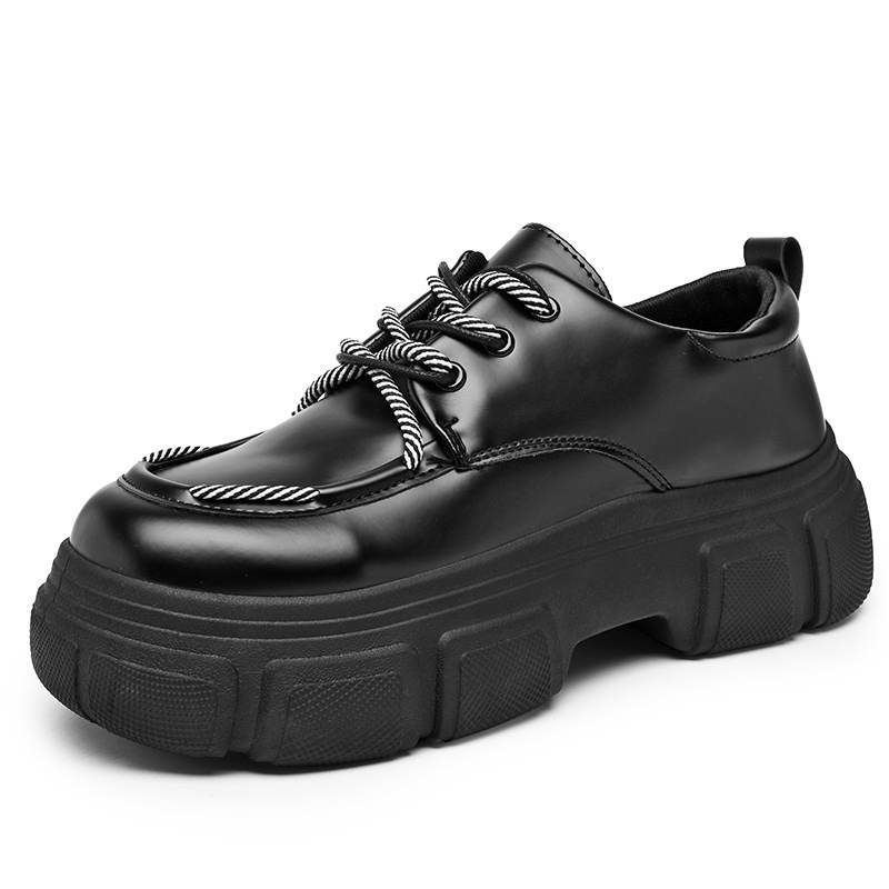 Medd Casual Leather Shoes Men's Low Top Black