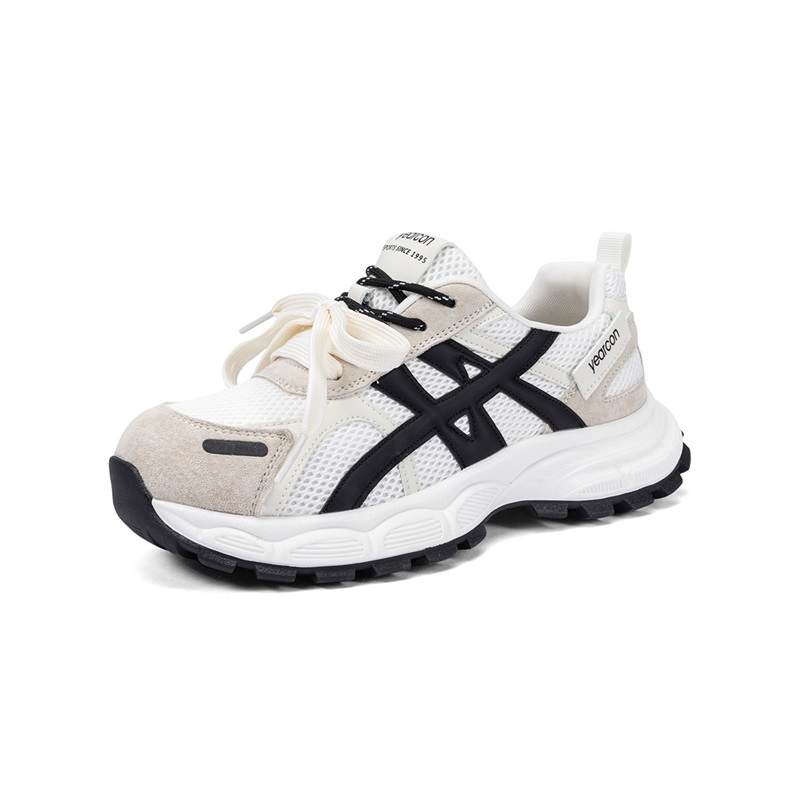YEARCON Casual Shoes Women's Low Top White/Black, White/Gray