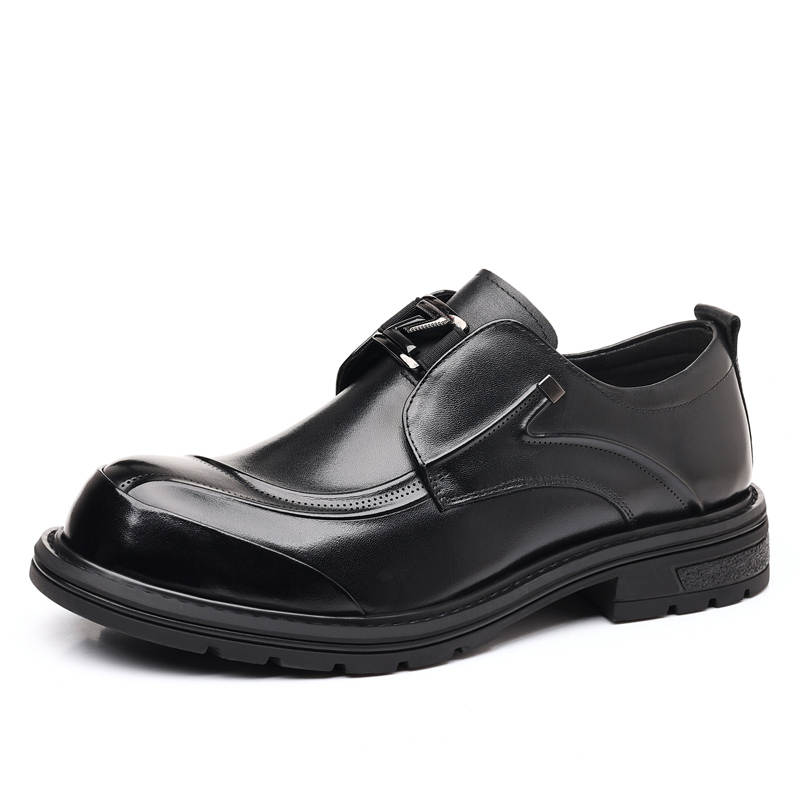 SHUPATE Top Grain Cow Leather Casual Shoes Men's Black