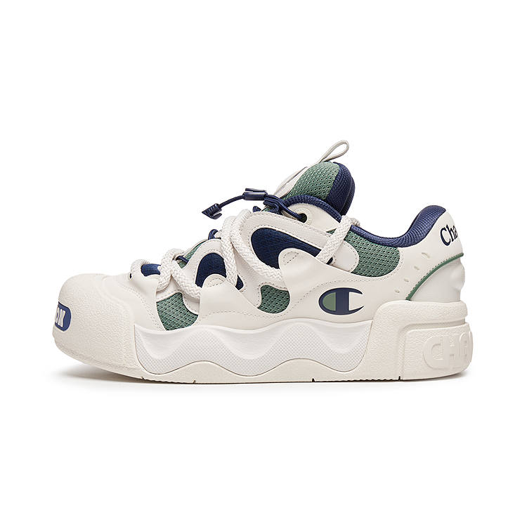 Champion AutoSkate EC Synthetic Leather, Textile Balance Low top Skateboard Shoes Men's Milk White/Wild Duck Green