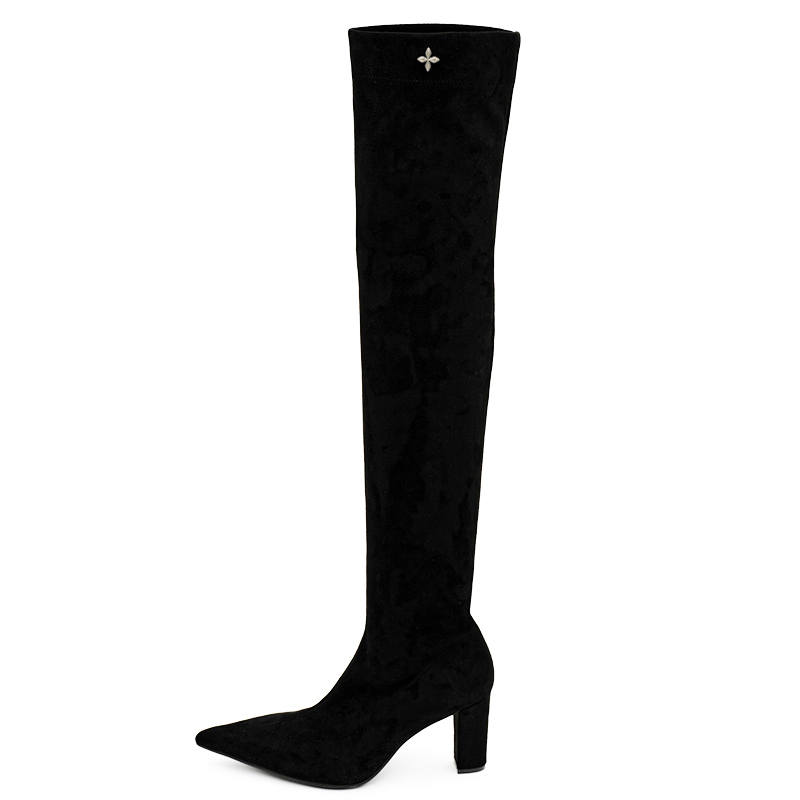 SMFK Compass Over the knee Boots 8cm Women's Wilderness Black