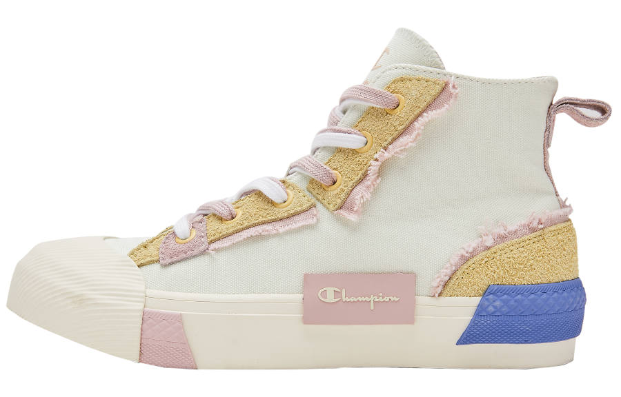 Champion Campus Canvas Shoes Women's High Top Light Spring Tea/Dark Ink