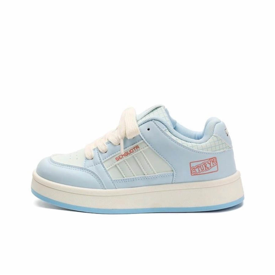 MAOQIXUN Synthetic Leather Low top Skateboard Shoes Women's