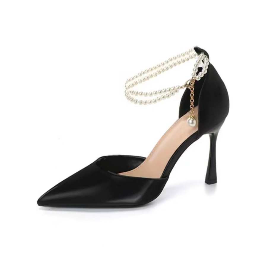 QITUMAUL Microfiber Leather Slim Heel High Heels 6.5 9.5 Women's