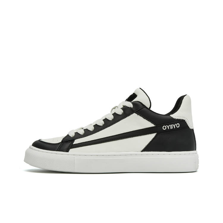 AOXIANG Top Grain Cow Leather Breathable Mid top Skateboard Shoes Men's