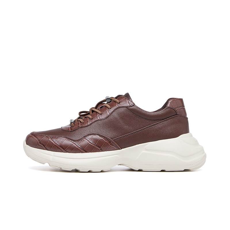 VICKI BROWN Cow Leather Low top Casual Shoes Men's Red