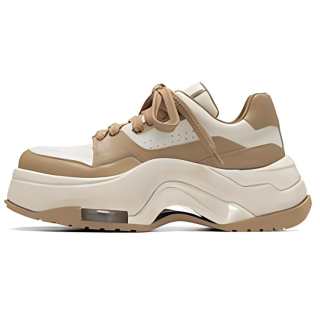 VITTORIO VENTURA Cow Leather Low top Casual Shoes Women's Apricot & White