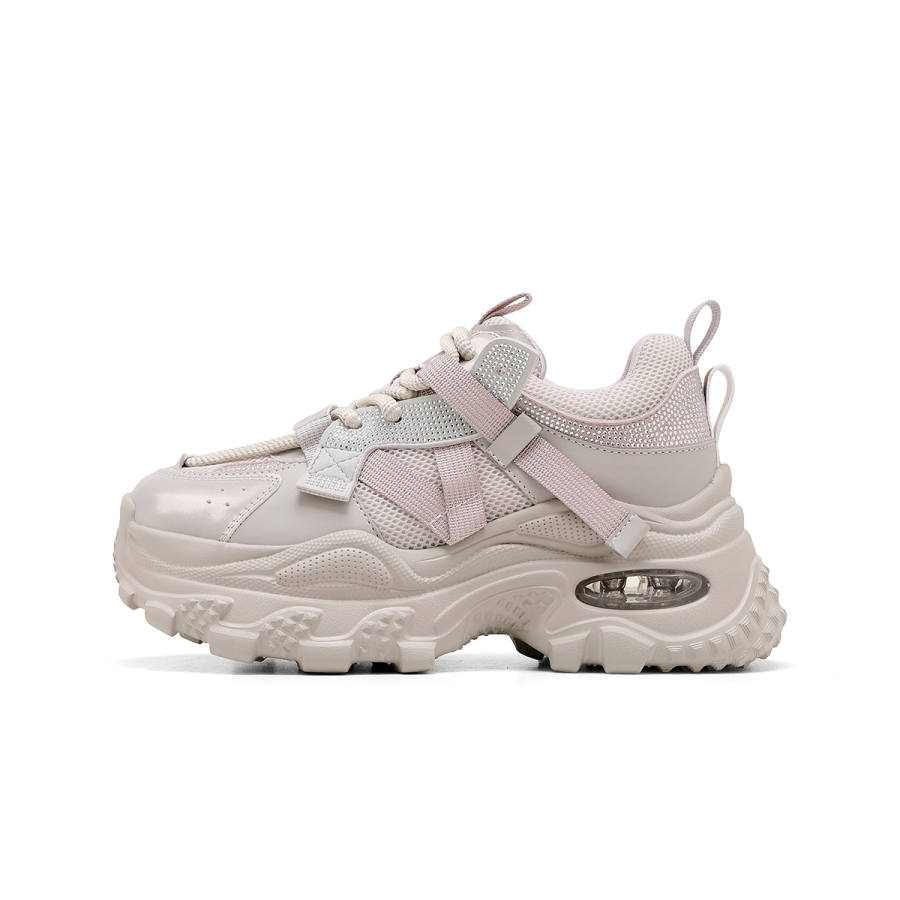 C°BANNER Textile, Synthetic Leather Abrasion Resistant Low top Chunky Sneakers Women's