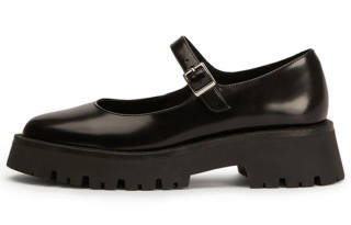 Tony Bianco Top Grain Cow Leather Platform Shoes Women's Black