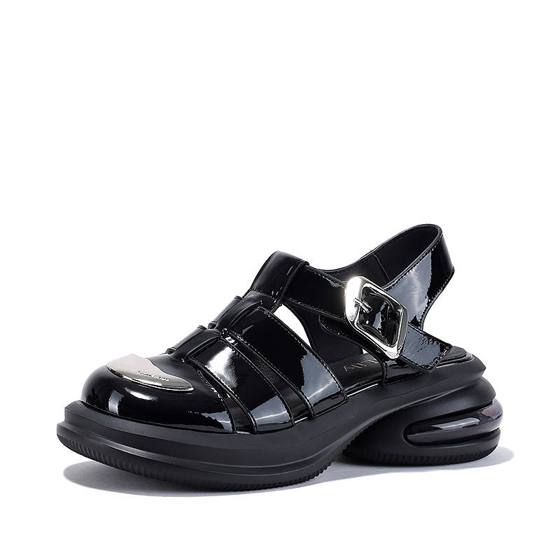 BELLALILY Cow Leather European And American Fashion Roman Sandals 5.5cm Women's