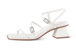 7or9 Lily Of The Valley One Strap Sandals 5CM Women's White