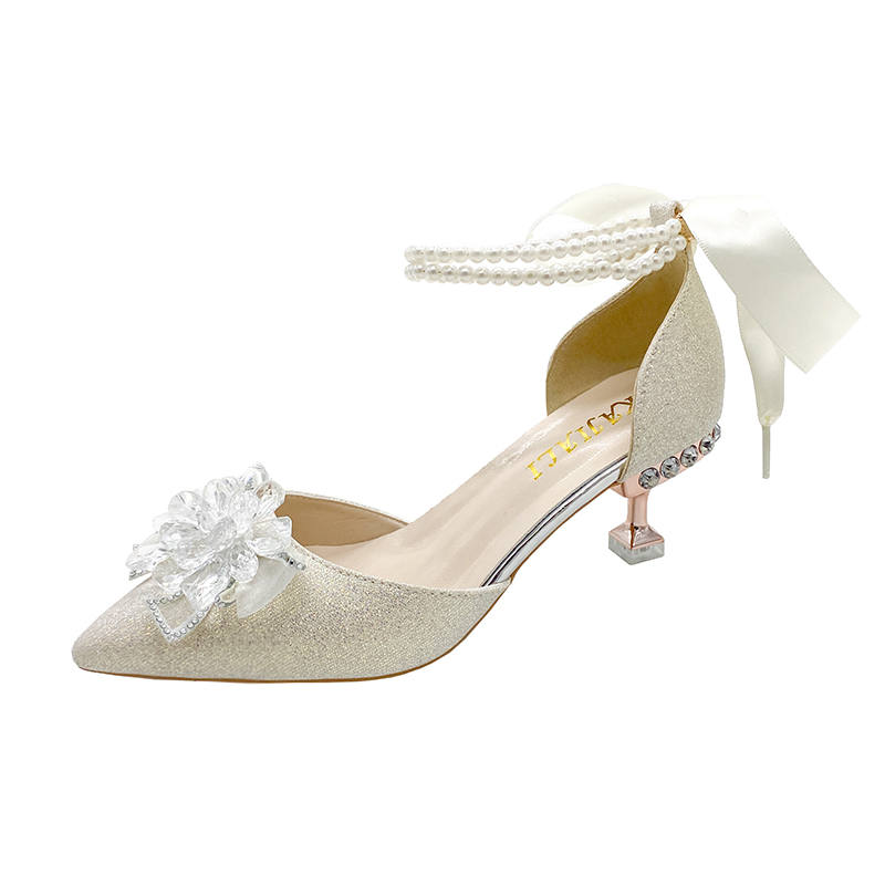Xingdiman Silk Slim Heel High Heels Women's