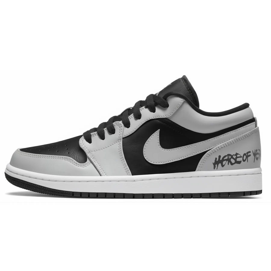 Jordan Jordan Air Jordan 1 LOW 3rd Lab, Horse Year, Gray Shadow Horse Abrasion Resistant Abrasion Resistant Low top