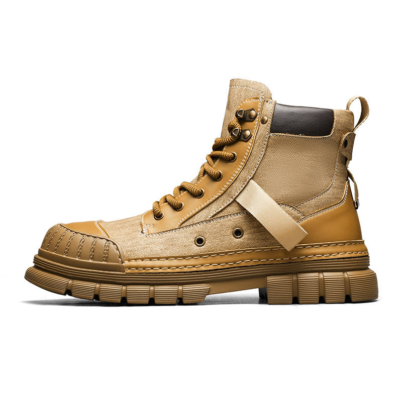 GONGNIUMEILI PU Short Combat Boots Men's