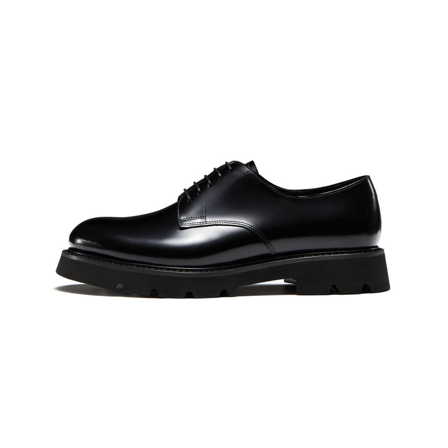 TRUFFAUT Chunky Derby Shoes Calfskin Casual Shoes Men's Black