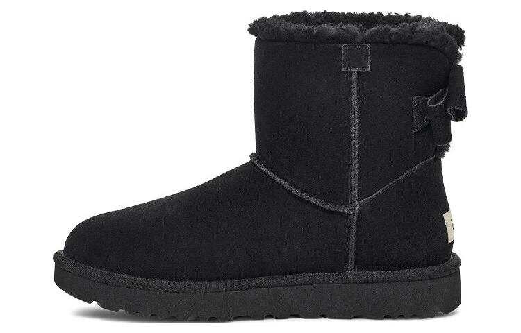 UGG UGG Mini Bailey Suede Bow 'Black' Women's