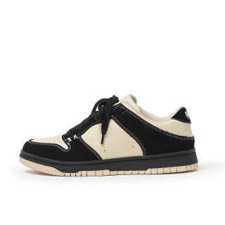 Flange Bullo Cow Split Leather Low top Skateboard Shoes Unisex Black
