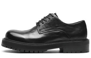 Desai Top Grain Cow Leather Dress Shoes Men's Black