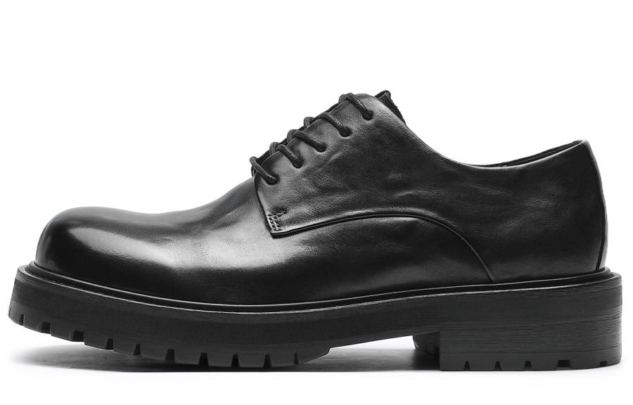 Desai Top Grain Cow Leather Dress Shoes Men's Black