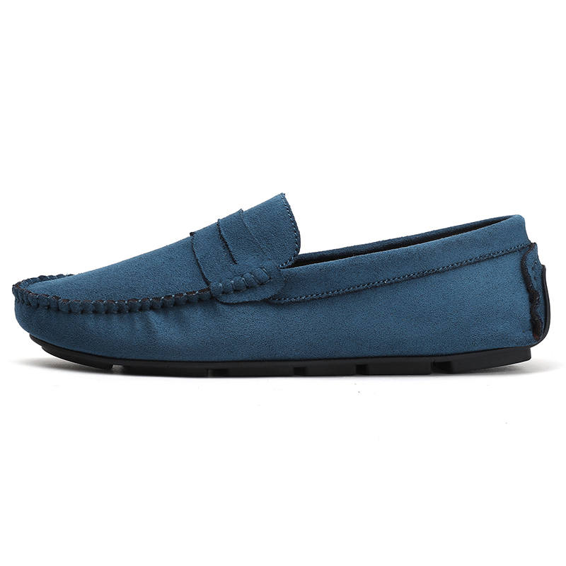 CKVUSAMG Suede Casual Shoes Men's Blue