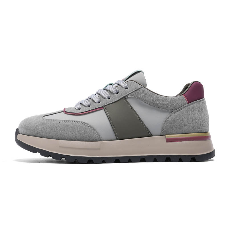 NAVIGARE Microfiber Leather Low top Casual Shoes Men's Gray