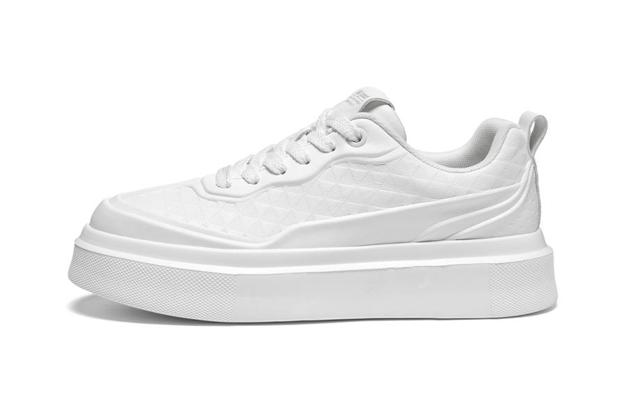 HLA Trendy Height Increasing Casual Fleece Lined White Sneakers Skateboard Shoes Men's