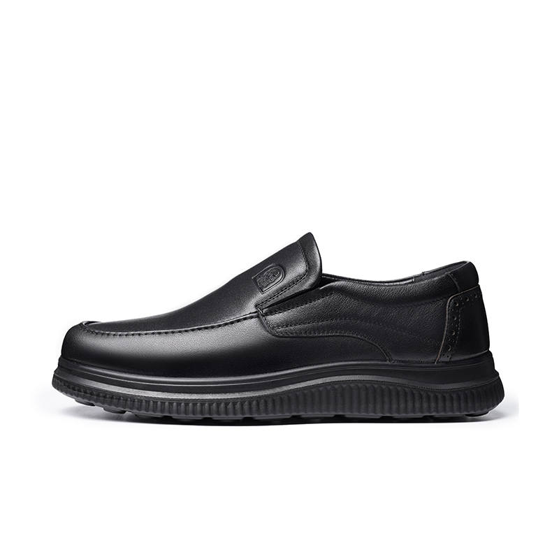 LAORENTOU Casual Leather Shoes Men's Low Top Black
