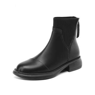 CORALDAISY Ankle Boots PU, Textile Ankle Boots 3.5cm Women's Black
