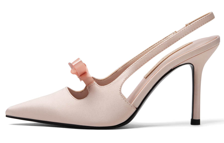 CHARLES&KEITH Small Ck PU, Textile One Strap Sandals 9cm Women's