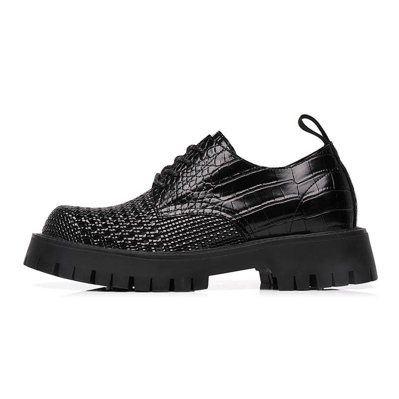 KACHILANG Cow Leather Casual Shoes Men's Black