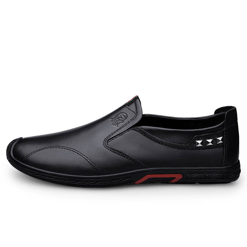 LAORENTOU Casual Leather Shoes Men's Low Top