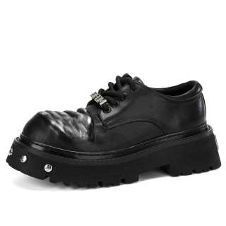 SUFEIDIMAN Calfskin Casual Leather Shoes Men's Black