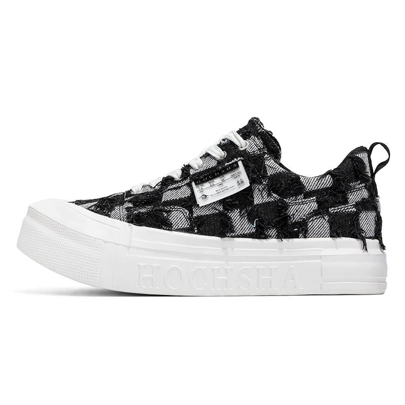 HOCHSHA Slip Resistant, Abrasion Resistant, Breathable, Lightweight, Height Increasing Cushioning Low top Canvas Shoes