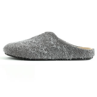 Epide Prefab Rubber Sole Quiet Closed Toe Slippers Unisex Gray