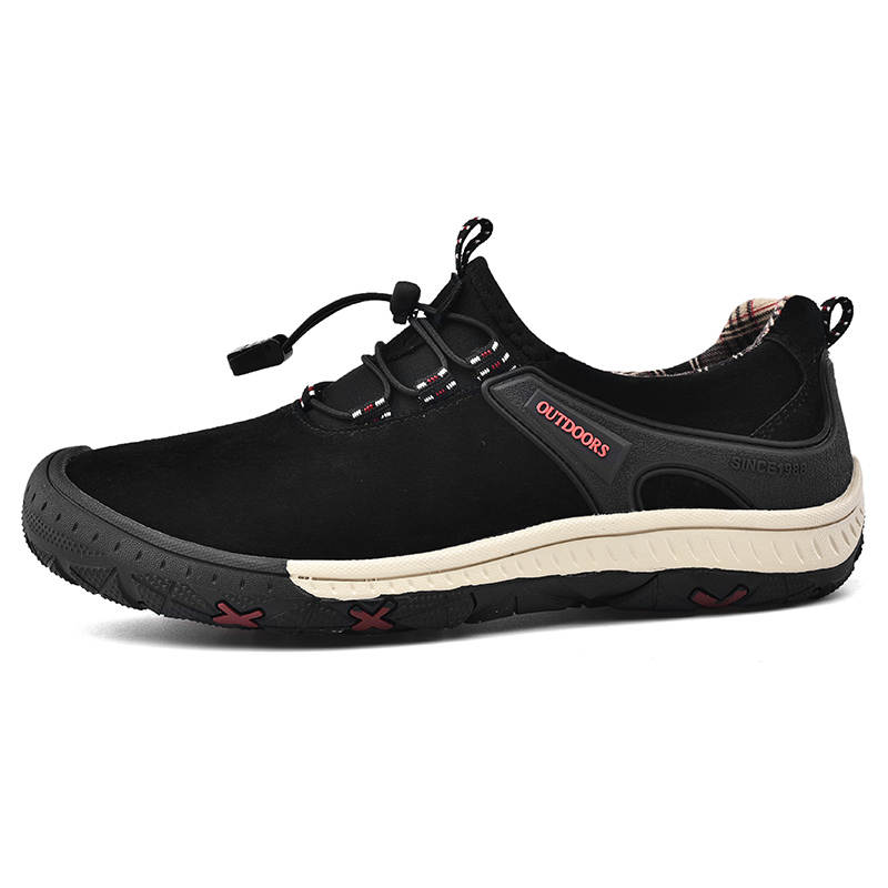WENNAI Pigskin Casual Shoes Men's Black