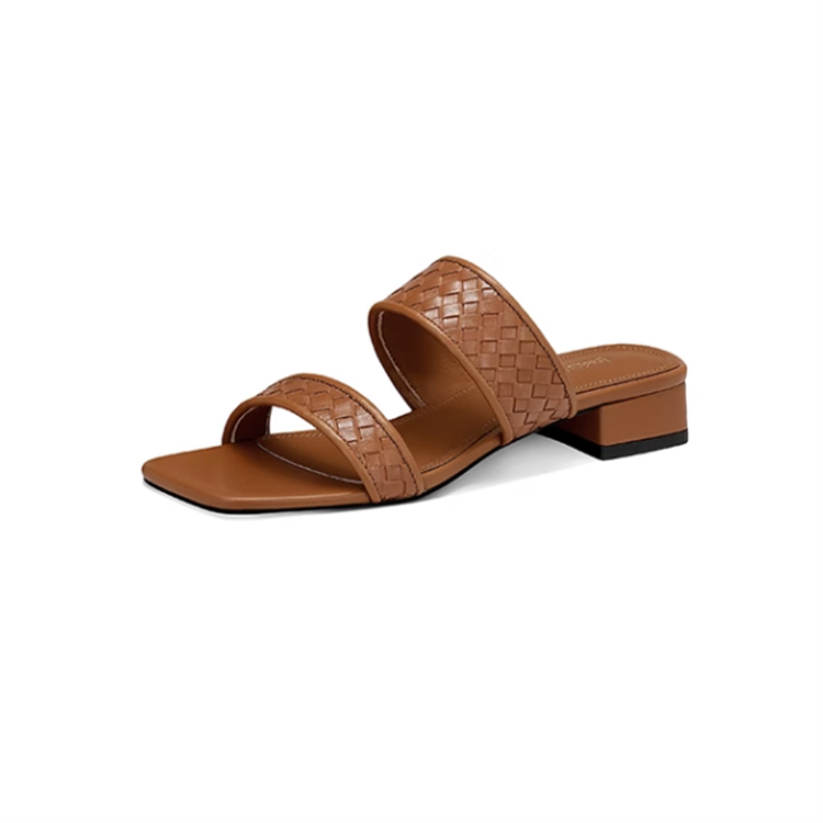 JESSICA SOPHIA Slide Slippers Women's Brown/Ecru/Black