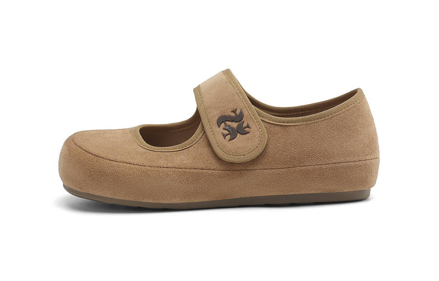 HLA Fabric Mary Jane Shoes Women's Camel