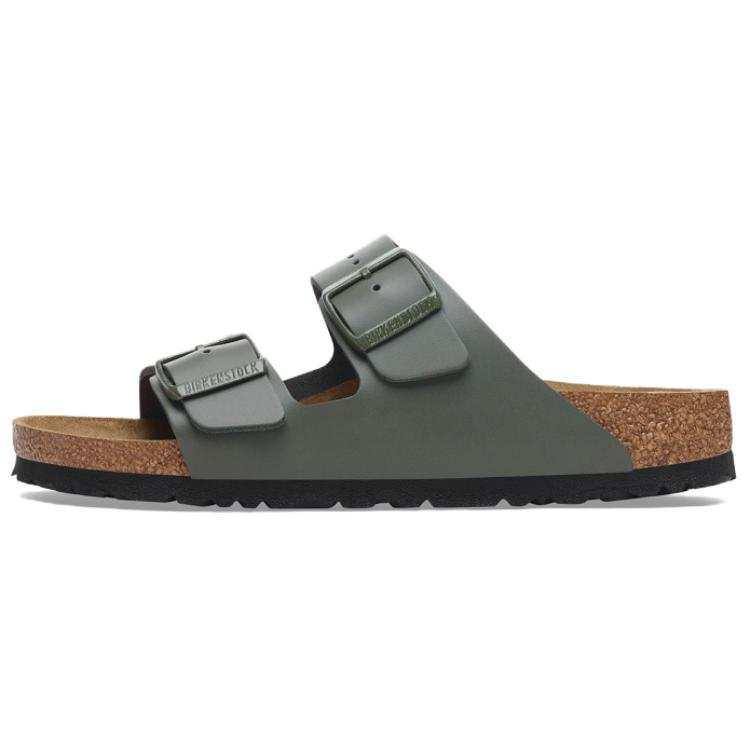 Birkenstock Arizona Slide Slippers Unisex Green Regular Loose Fit