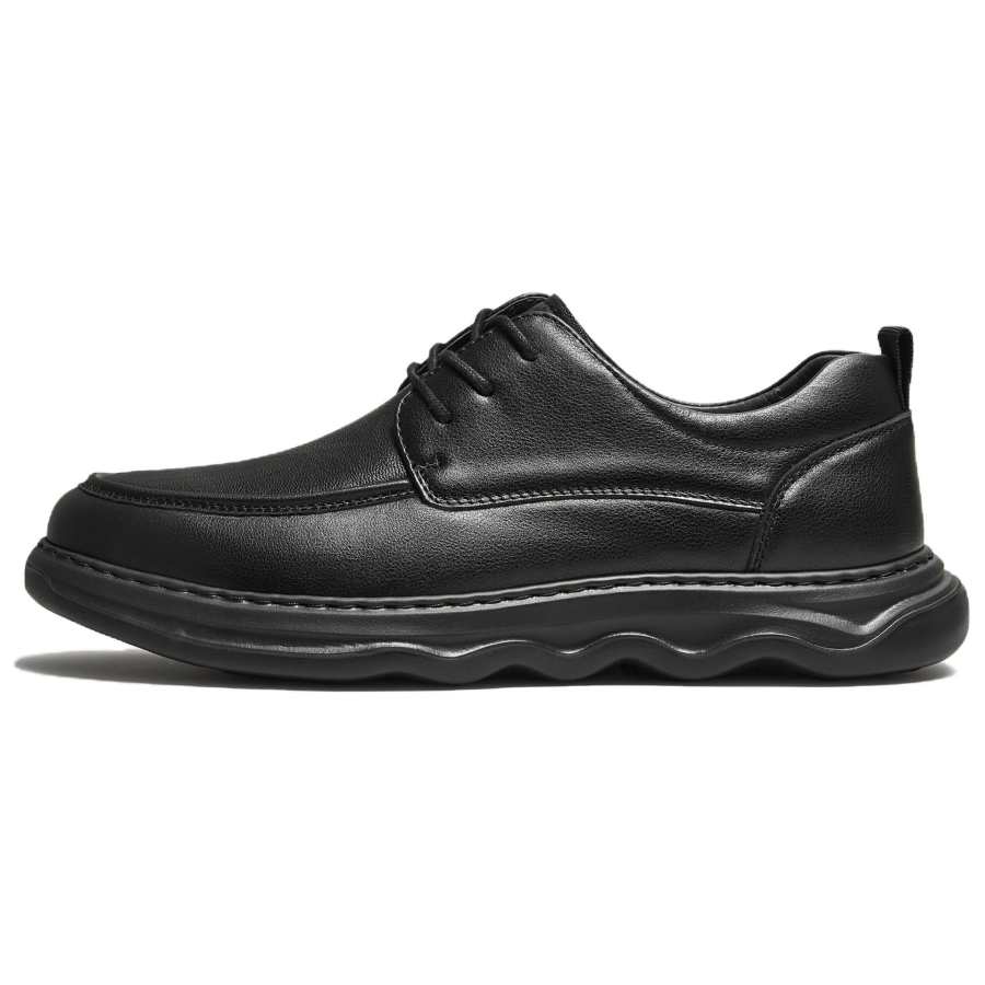 Tata Casual Leather Shoes Men's Low Top Black