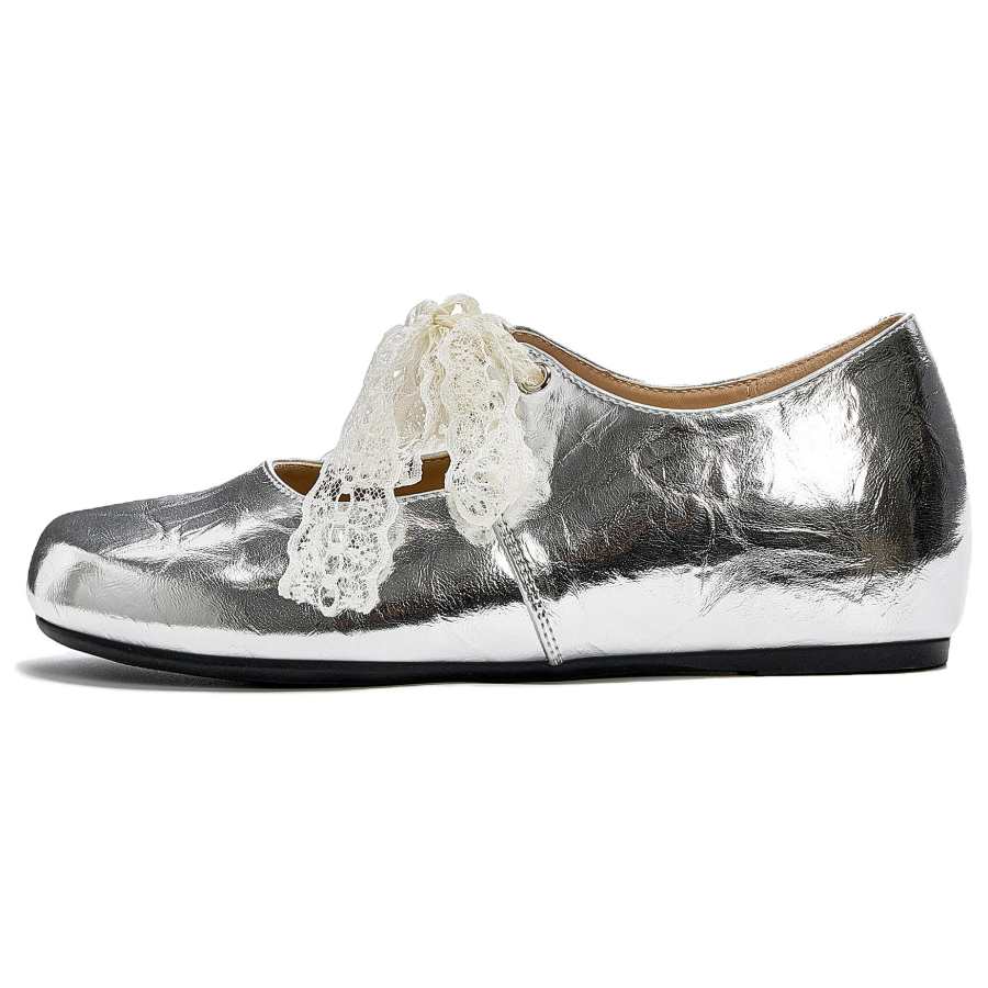 DAPHNE Synthetic Leather Flat Mary Jane Shoes Women's