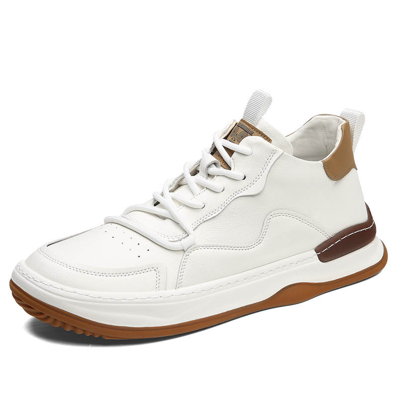KACHILANG Cow Split Leather Low top Skateboard Shoes Men's