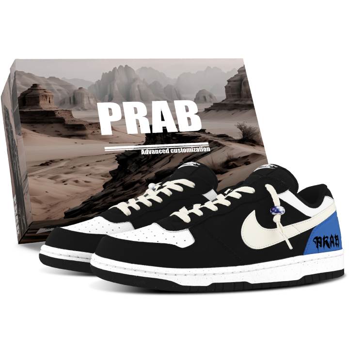 Nike Nike Big Abrasion Resistant Breathable Height Increasing Low top Skateboard Shoes Men's Beige White Blue