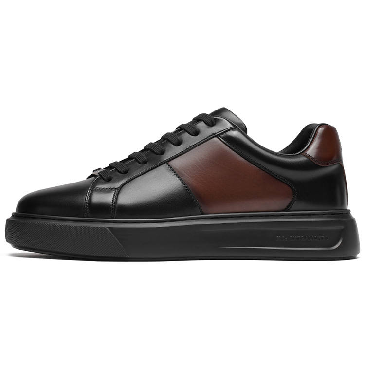 ROBERTA DI CAMERINO Cow Leather Height Increasing Height Increasing Low top Skateboard Shoes Men's Black Brown