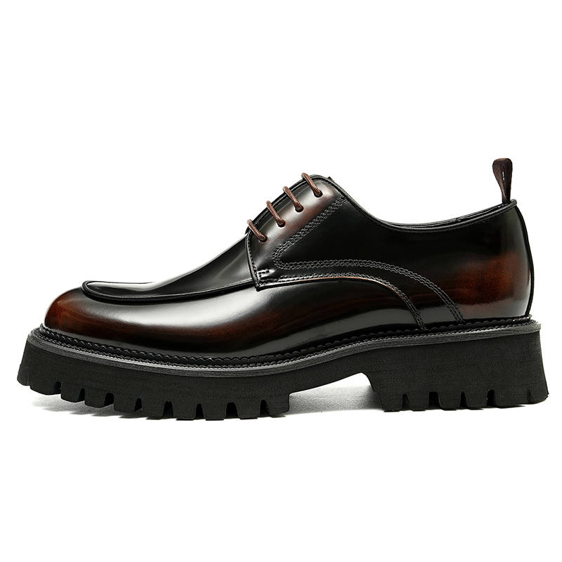 ASTON M.JAZZ Derby Shoes Top Grain Cow Leather Casual Shoes Men's
