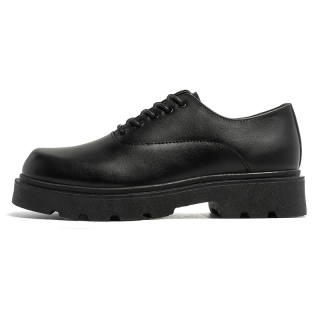 GONGNIUMEILI Cow Split Leather Men's Casual Shoes Men's Black