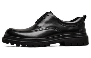Beau Today Cow Leather Casual Shoes Men's Black