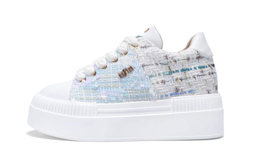 IiJin Low top Hidden Wedge Platform Skateboard Shoes Women's