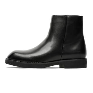 PINYI Microfiber Leather Ankle Boots Men's Black
