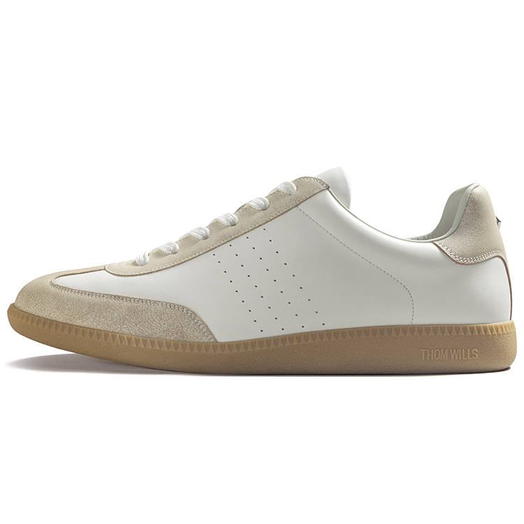 THOM WILLS Vintage Fashion Ice Crackle German Army Trainers Abrasion Resistant Slip Resistant Low top Skateboard Shoes