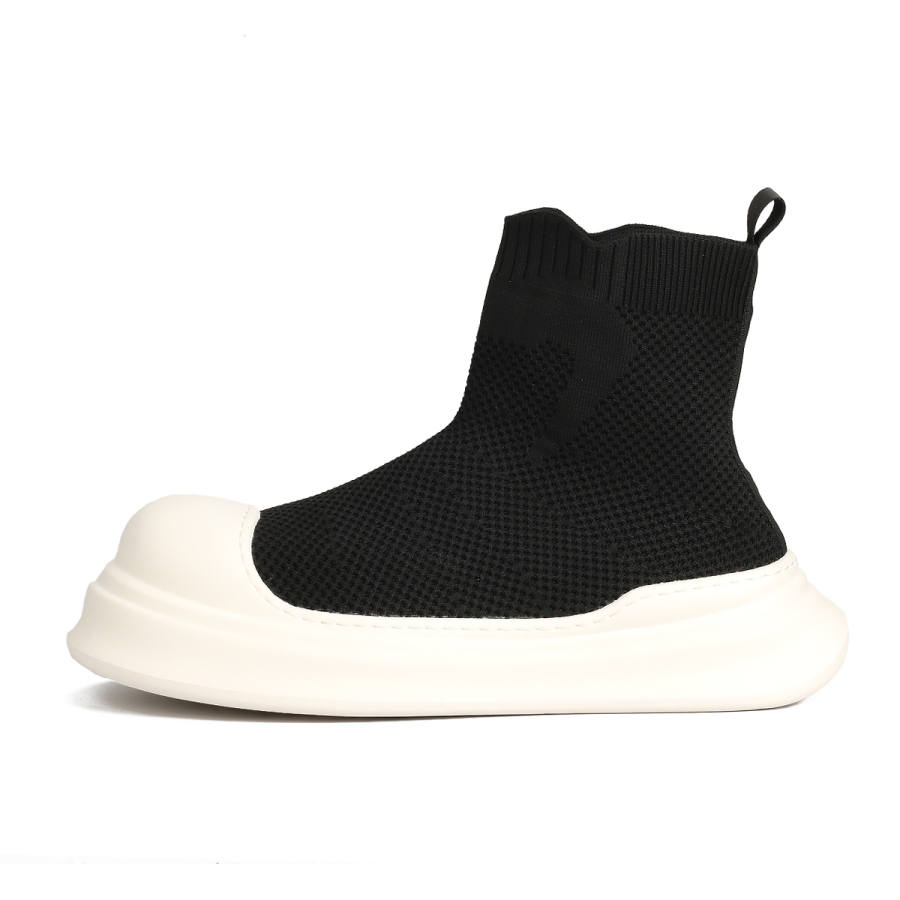 TAIDIAN Mesh Abrasion Resistant Breathable Abrasion Resistant Breathable High top Casual Shoes Men's Black